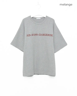 Cookie lettering short-sleeved T-shirt