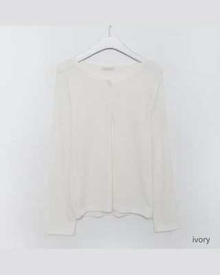 Henley neck cut and sew