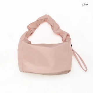 Vivid Shirring Square Tote Bag