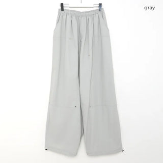 (Unisex) Wide-leg pants with back pockets