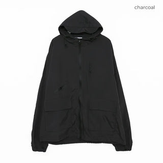 (Unisex) Pocket Hooded Windbreaker