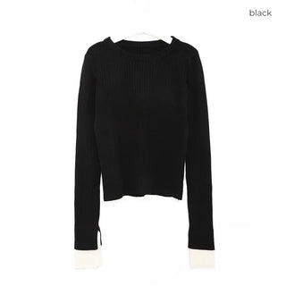 Slim cuff detail knit
