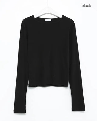 Round neck loose long-sleeve T-shirt