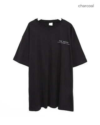Moon print oversized T-shirt