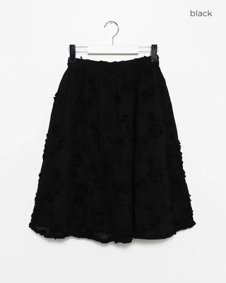 Flower lace midi skirt