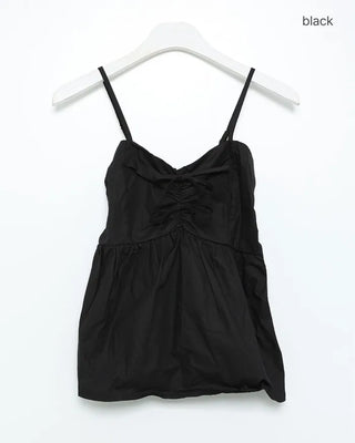Shirred Ribbon Camisole Blouse