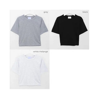 Colored cropped short-sleeved T-shirt