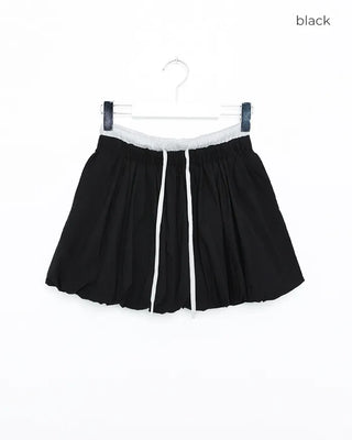 Two-tone balloon mini skirt