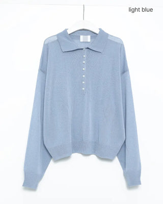 Color Button Summer Knit