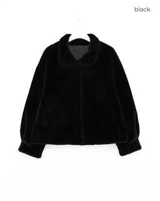 Oversized fur jacket