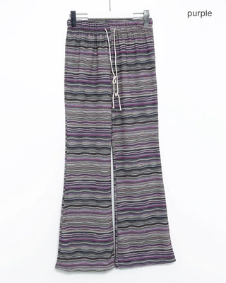 Colorful multi-stripe easy pants