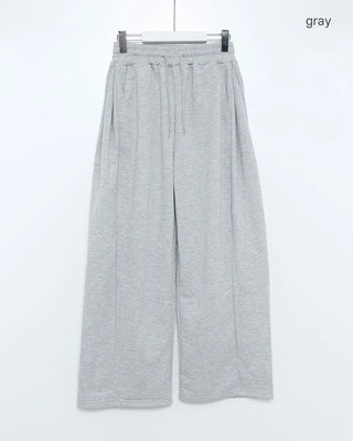 Wide-leg sweatpants with drawstring waist