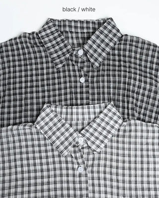 Checked Roll-Up Half Shirt
