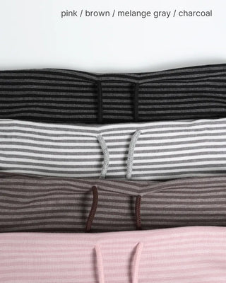 Wide-waist slim striped maxi skirt