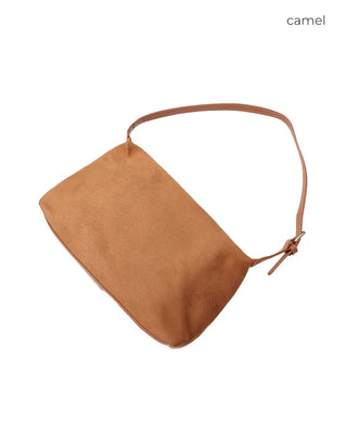 Suede shoulder bag