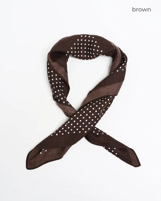 Pointed polka dot scarf