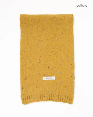 Melange knit wool scarf
