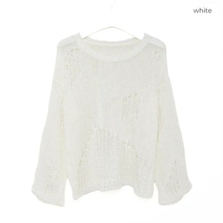Damaged perforated knit