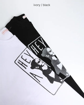 Girl print oversized short-sleeved t-shirt