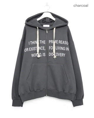 Lettering Hooded Parka
