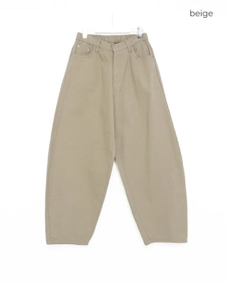 Cotton Curved Pants