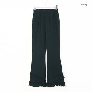 Ribbed Frill Banding Pants