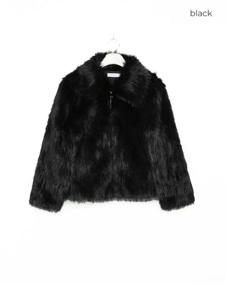 Color-point fur jacket