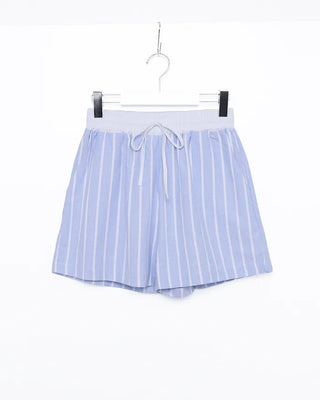 Striped sleeveless shirt and shorts set