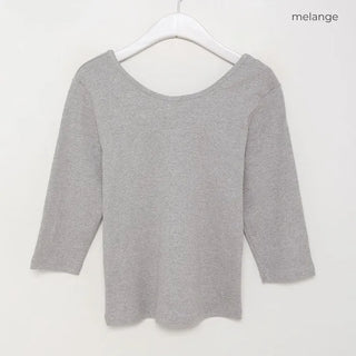 Back U-neck 5/8 length cut and sew