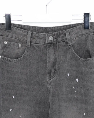 Painted Vintage Wash Denim Pants