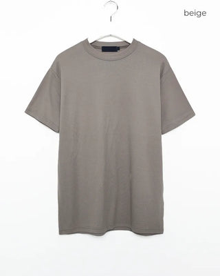 Round short-sleeved knit t-shirt