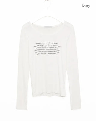 Lettering Long-Sleeve T-Shirt