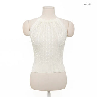 Sleeveless twist knit