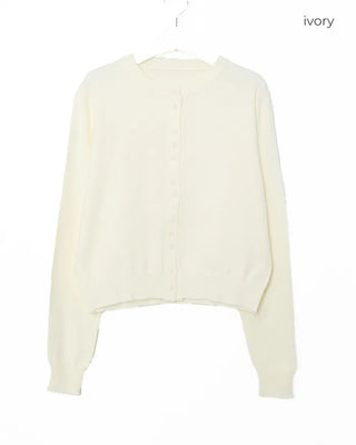 Colored long-sleeved cardigan