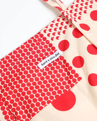 Two-Pattern Dot Tote Bag