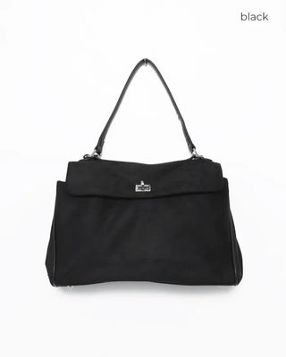2-way one-shoulder suede Kelly bag