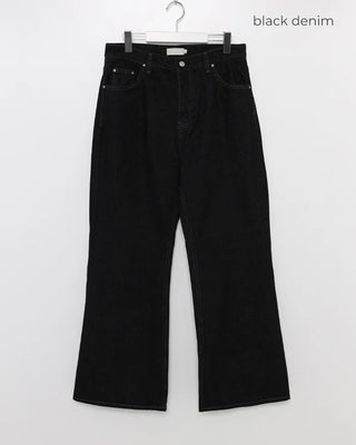 Flared selvedge denim pants