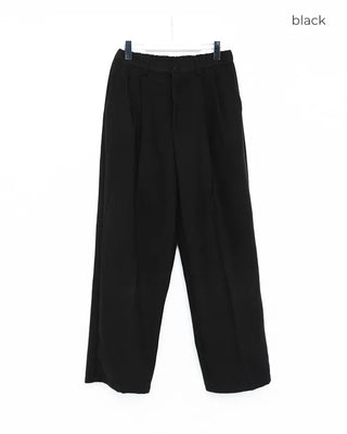 Wide back elastic waist slacks