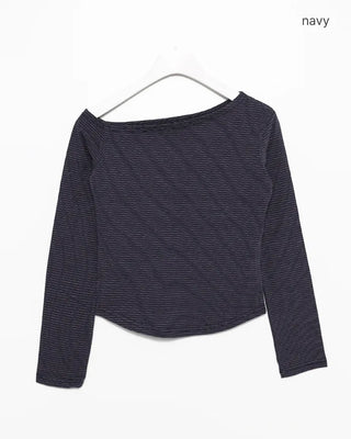 Asymmetrical Shoulder Double Border Long Cut and Sew