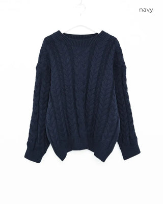 Cable knit sweater