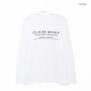 Simple lettering long-sleeved T-shirt