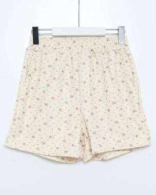 Flower zip hoodie & shorts set