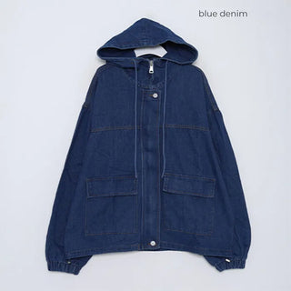(Unisex) Hooded Denim Jumper