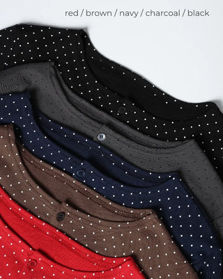 Round neck polka dot cardigan