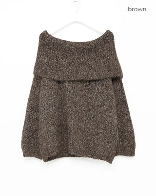 Oversized off-shoulder knit
