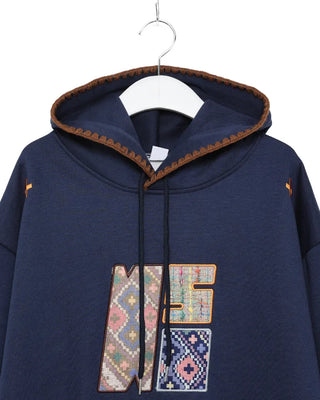 Ethnic patch hoodie