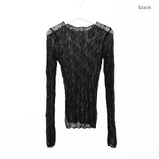 See-through vintage lace knit