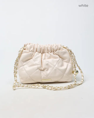Quilted Chain Frame Purse Bag
