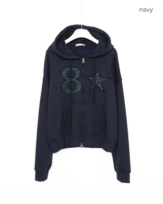 Eight Star Patch Zip Hoodie