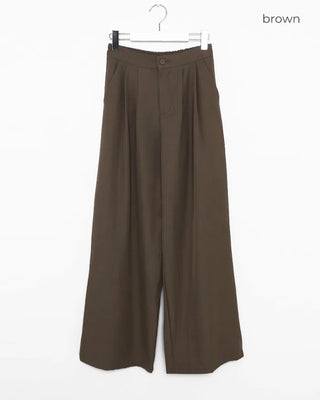 Tucked wide slacks